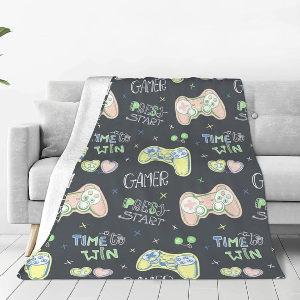 Balery Gamers Manta de Felpa Suave y Acogedora – Cobija de Franela Aterciopelada para Cama, Lavable y Cálida para Sofá, Mascotas, Transpirable-40"x30"