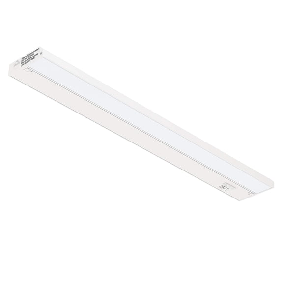 Inlight 24-inch LED Under Cabinet Lighting, Hardwired or Plugged-in, Selectable 2700K/3000K/4000K, White Finished, IN-0210-3