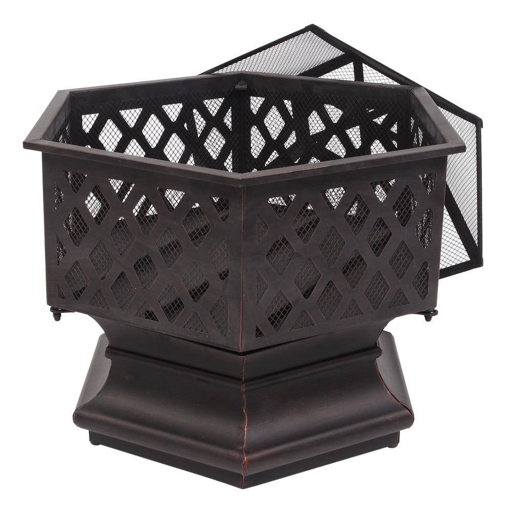 Lowestbest 22" Burning Fire Pit, Outdoor Fire Pit for Backyard Poolside, Black Lowestbest 22" Burning Fire Pit, Outdoor Fire Pit for Backyard Poolside, Black
