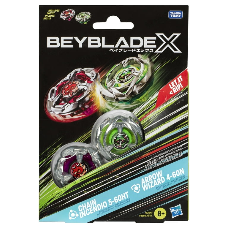 KILLER BURNERS2 6袋セット Beyblade X Chain Incendio 5-60HT and Arrow Wizard 4-60N Top Dual