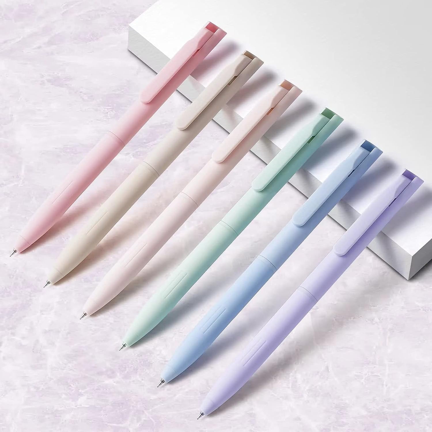 Mr. Pen Retractable Gel Pens, 8-Pack, Pastel Colors, 0.5mm Fine Point, Fast-Dry Ink For Journaling & Writing - View #2