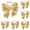 Beige 6PCS, variant on 6/4/1 Pack Valentine's Day Velvet Bow Napkin Rings, Bowknot Napkin Holder Ring Dining Table Decor for Wedding Party Holiday Home Table Setting Decor
