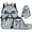 Blue Camo Bow, variant on Duck Camo Big Brown Bow Kids Backpack Set 4 Pcs All Weather Hunting Girls School Bag with Lunch Bag, Pencil Case and Water Bottle Cover for Country Tween Girls 7-12