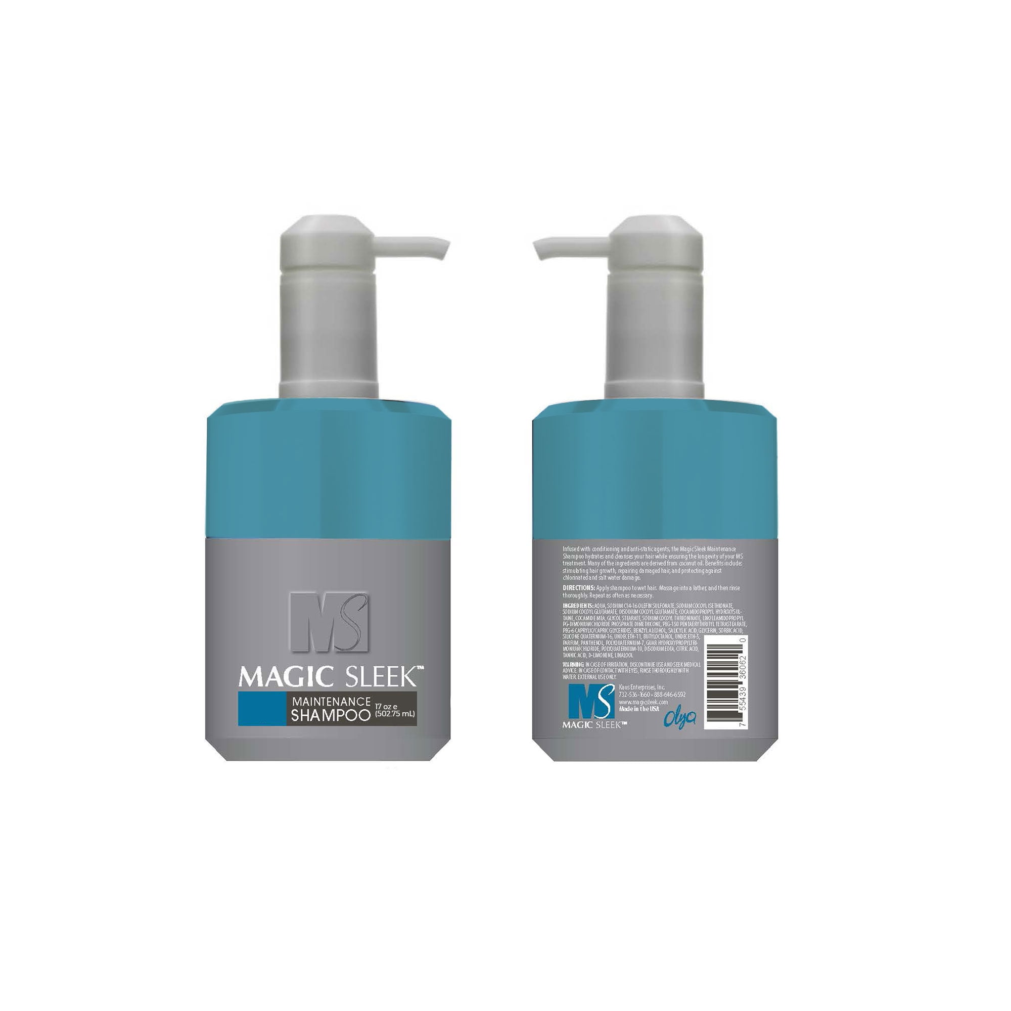 Magic Sleek Hydrating Shampoo | Moisturizing & Cleansing | Color-Safe | All Hair Types | Coconut Oil | Frizz Control | Sulfate & Paraben Free | For Dry Scalp | Daily Routine | 17 oz