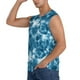 thumbnail image 3 of Fotbe Blue Tie Dye Men's Camiseta sin Mangas Estampada para Hombres, Playera Casual para Gimnasio, Entrenamiento, Playa-Large, 3 of 7