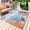 White Blue, variant on Orange Navy Blue Coral Outdoor Rug for Patio/Deck/Porch, Non-Slip Large Area Rug 4 x 6 Ft, Summer Beach Coastal Ocean Wooden Indoor Outdoor Rugs Washable Area Rugs, Camping Rug Carpet Runner