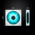 thumbnail image 3 of DARKROCK F120-3 in 1 120 mm Infinite Mirror Design Case Fans with PWM Control & ARGB Effect, Hydraulic Bearing for Low-Noise Operation - Suitable for Most PC Cooling Systems - White, 3 of 10
