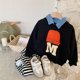 thumbnail image 2 of Sudaderas con capucha para niños, camisetas de algodón, prendas de vestir exteriores 2023, clásicas, para primavera y otoño, resistentes al viento, ropa para niños de talla grande, 2 of 5
