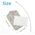 thumbnail image 4 of Square 2Pack PU Leather Pink Peach Blossom Cruise Luggage Tag with Privacy Cover and Stainless Steel Ring - Suitable for Travel Handbags Backpacks Luggage Tags, 4 of 6
