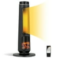 thumbnail image 2 of Costway Radiateur Électrique 1500W Chauffage Rapide en Céramique PTC Flamme Réaliste 3D, 2 of 10