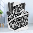 thumbnail image 4 of Celtic Soft Flannel Fleece Blanket, Abstract Animal Ornament Pattern in Tribal Style for Tattoo and Culture Design, Cozy Plush for Indoor and Outdoor Use, 60" x 80", Black and White, by Ambesonne, 4 of 5