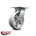 thumbnail image 2 of 6 Inch Heavy Duty Top Plate V Groove Semi Steel Swivel Caster with Ball Bearing, 2 of 2