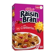 Kellogg's Raisin Bran Original with Cranberries Cold Breakfast Cereal, 14 oz Box