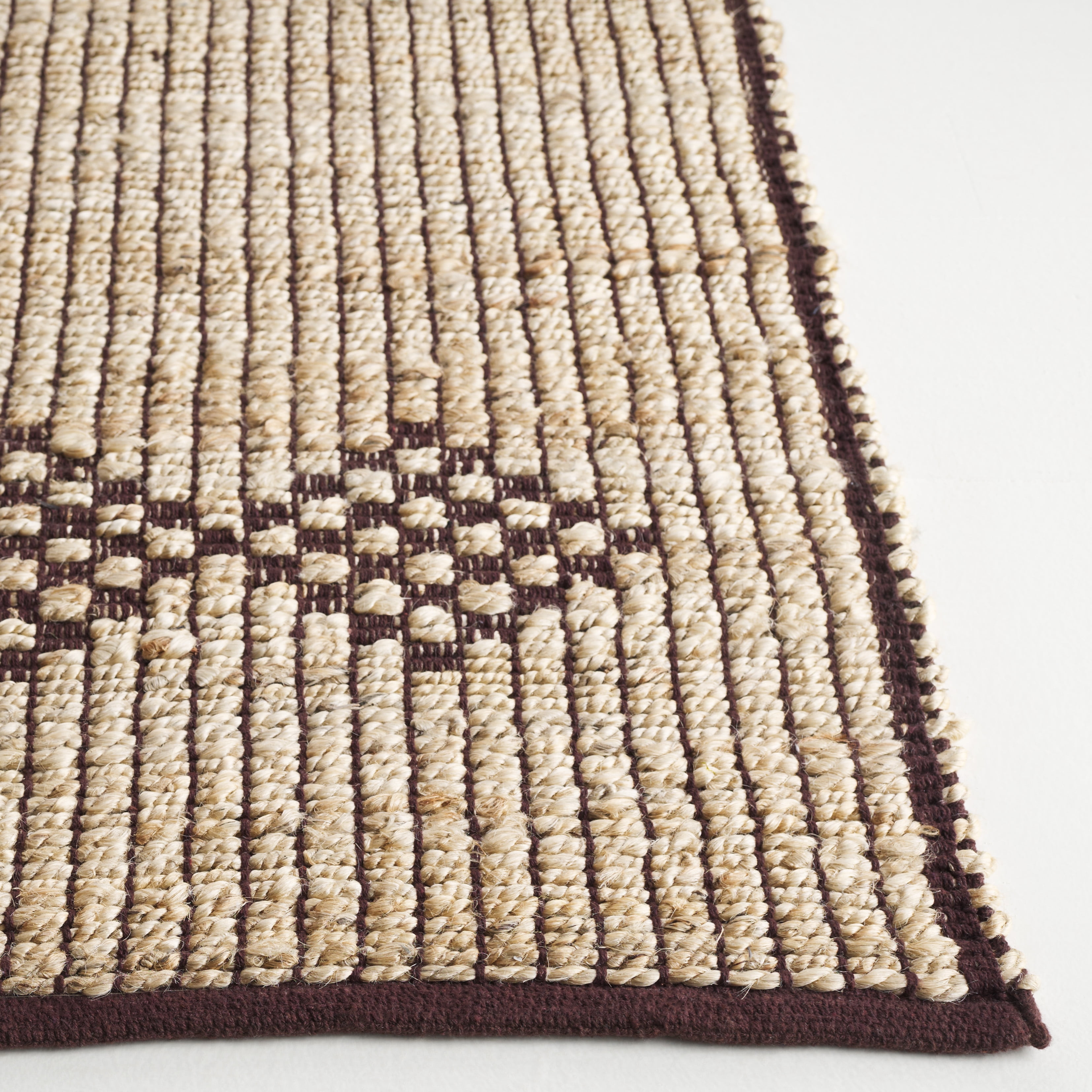 SAFAVIEH Natural Fiber Kent Geometric Area Rug, Natural/Brown, 5' x 8'