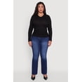 thumbnail image 3 of Womens Plus Size Long Sleeve V Neck Tee, 3 of 5