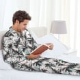 thumbnail image 6 of Balery Hawaii Palms Pattern Pajama Sets for Men Long Sleeve 2 Piece Sleepwear Loungewear Sets Soft PJ's with Pockets Long Sleeve Comfy Pj Sets-XX-Large, 6 of 7