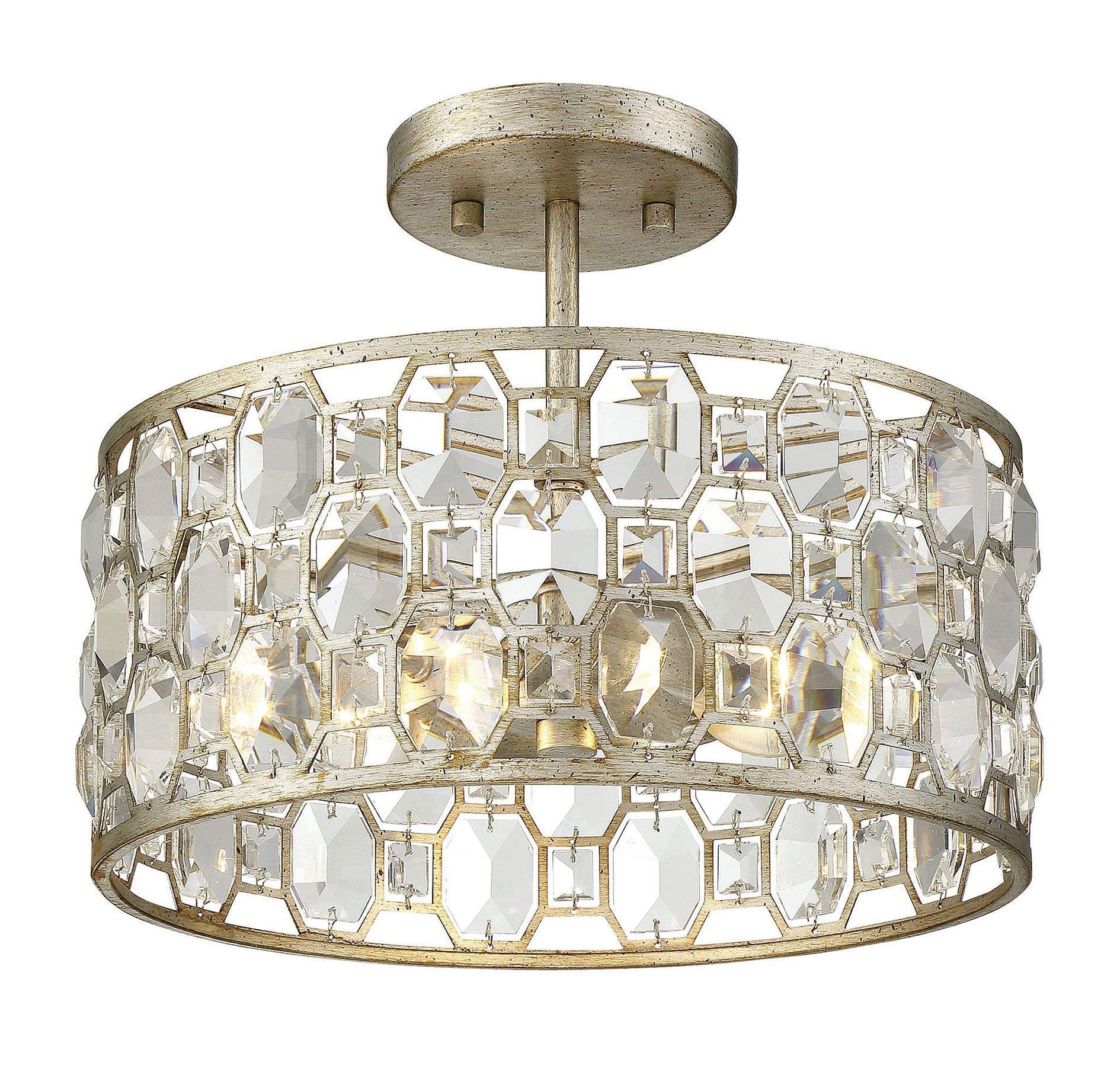 Trade Winds Lighting 2-Light Ceiling Light In Silver Gold