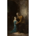 thumbnail image 2 of James Bertrand 16x24 Gold Ornate Framed and Double Matted Museum Art Print Titled - The Education of the Virgin (1872), 2 of 4