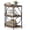 Rustic Brown, variant on SolaceHue Half Round End Table, 3-Tier Narrow Side Table w/Study Metal Frame & Storage Shelves, Half Moon Circle Accent Bedside Night Stand for Living Room Bedroom Small Spaces (Grey,1)