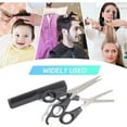 thumbnail image 4 of Casewin Professional Hair Cutting Scissors Set, Black Stainless Steel Barber Shears + Thinning/Texture Hairdressing Shears+Barber Comb, 4 of 5