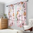 thumbnail image 2 of Yayeee Window Curtains Set of 2 for Living Room Light Filtering 63"x42", Pink Halloween Ghosts, 2 of 7