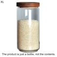 thumbnail image 2 of Hevirgo Glass Airtight Bottle with Wood Lid Tea Coffee Beans Grains Food Jar Container, 2 of 8
