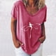 thumbnail image 1 of ICHUANYI Clearance Women's printed short sleeve T-shirt tops(Hot Pink, XL) ICHUANYI WER2023081010054, 1 of 4