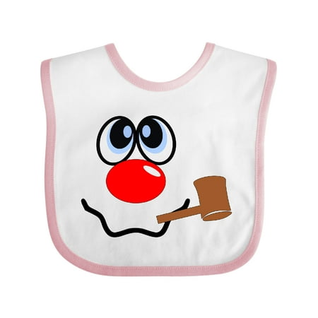 

Inktastic Snowman with Red Nose and Corncob Pipe Gift Baby Boy or Baby Girl Bib