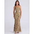 thumbnail image 2 of Elegant low-cut sleeveless sexy backless tie-waist dress for women, 2 of 5