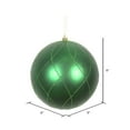 thumbnail image 2 of Vickerman 8" Emerald Matte and Glitter Swirl Ball Ornament, 2 of 3