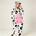thumbnail image 5 of Xyant Unisex Animal Onesie Pajamas Halloween Outfits Christmas Sleepwear Homewear for Adult Kids (Light Pink,9-12 Years), 5 of 7