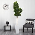 thumbnail image 3 of Nearly Natural 6' Fiddle Leaf Fig Artificial Tree in Tall White Planter, 3 of 4