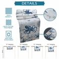thumbnail image 6 of Blue Octopus Coastal Table Runner 72 Inches, Beach Starfish Nautical Coral Botanical Bed Runner Dresser Scarves Tabletop for Indoor Outdoor Parties/Ceremony/Banquet, 14" x 72", 6 of 9