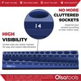 thumbnail image 2 of czcpp-Magnetic Socket Holder | 3/8-inch Drive | Metric | Blue | Holds 30 Sockets | Professional Quality Tools Organizer | by, 2 of 4