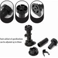 thumbnail image 4 of Adjustable Plastic Furniture Feet, 20-Pack, 100mm Height, Black Plinth Adjusters with Fixing Feature, 4 of 5