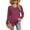 Burgundy, variant on Women's Soft Shirt Fall Top Summer Light Spring Ruched Crew Neck Date Night Long Sleeve Rayon Loose Fit Black Medium