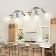 thumbnail image 4 of Nickel 3-Light Track Lighting Kit, Directional Ceiling Light Fixtures, Industrial Kitchen Lighting for Island, Over Table, Hallway，Laundry Room, 4 of 9