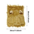 thumbnail image 2 of Dog Lion Mane Costume Halloween Pet Headwear With Ears And Tail Plush Mane Hat For Medium Large Dogs Party Photo, 2 of 5