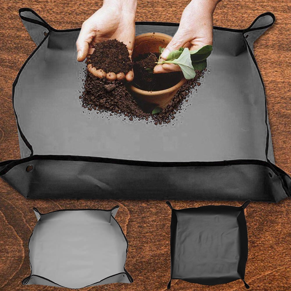 Damproof Waterproof Foldable Gardening Mat Flower Pot Transparent Ground Pad W 