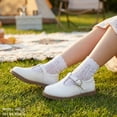 thumbnail image 5 of Girls Dress Shoes Mary Jane Shoes for Girl Ballet Flats Back to School Princess Wedding Shoes for Toddler/Little kids, 5 of 6