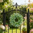 thumbnail image 4 of Corona de tulipanes de primavera 13,7 pulgadas Decoración colgante de puerta de jardín Plástico verde • Puerta principal Pared de patio Decoración festiva interior con corona de primavera, 4 of 8