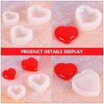 thumbnail image 5 of LOLIPPYY 3-Piece White Silicone Heart Shape Mold Set for Crafting with Easy Demolding Feature, 5 of 8