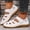 #322-White, variant on Women's Fashion Casual Beach Wedge Sandals – Solid Color Versatile Slip-On for Spring Outfits, Comfortable Outdoor Wear & Vacation Footwear