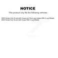 thumbnail image 2 of Transit Auto Front Rear Coated Disc Brake Rotors Semi-Metallic Pads and Drum Kit for Car Honda Civic with 4 Lug Wheels KGS-102431, 2 of 11