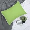 thumbnail image 5 of DNG Creations 4 Piece Pom Pom Sheet Set 100% Egyptian Cotton, White Pom-Pom Fringe Solid Pattern 15 Inch Deep Pocket ( Solid Sage - California King ), 5 of 7