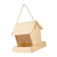 thumbnail image 1 of Comedero de madera para pájaros, herramienta de alimentación colgante para exteriores,, 1 of 9