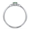 thumbnail image 4 of Birthstone Oval Ring with Shoulder Accents - Emerald (May), 4 of 5