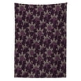 thumbnail image 3 of Ambesonne Flower Tablecloth Rectangular Table Cover, Foliage Leaves and Flowers, 52"x70", Purple Pink Pale Mauve, 3 of 4