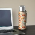 thumbnail image 5 of 20 Oz Fall Pumpkins and Leaves Pattern Coffee Tumbler Double Wall Insulated Stainless Steel Water Bottle | Metal Reusable Thermoses Flask with Cup Cap | Leak & Sweat Proof with Anti-Dust Lid, 5 of 7