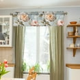 thumbnail image 3 of Yayeee Kitchen Valance Rod Pocket 54" x 18" Living Room Window Curtain, Whimsical Rose, 3 of 6